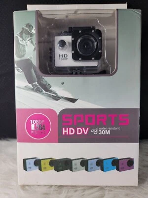 Sports HD DV 30M Water Resistant 1080P H.264 Full HD Camera - WHITE - Image 1 of 4