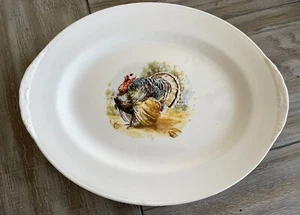 Vintage Homer Laughlin Eierschale Nautilus Truthahn Platte 1940er nummeriert #G49N5 - Bild 1 von 9