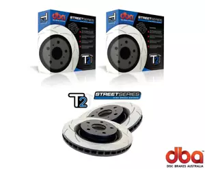 Rear Brake Discs Set DBA Street T2 For Mitsubishi Lancer EVO 5 6 7 8 9, 300mm - Picture 1 of 3