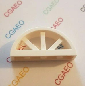 1 X Lego 20309 Window 1 x 4 x 1 2/3 with Spoked Rounded Top WHITE - Imagen 1 de 1