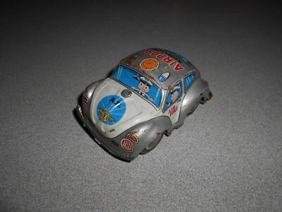 VW Bug Japan vintage tin toy car Airport Service TT Takatoku AS IS READ - Image 1 of 4