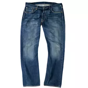 VINTAGE Levis 501 Men 38x32* Blue 2002 Faded Whiskered Denim Jeans Cowboy y2k - Picture 1 of 21