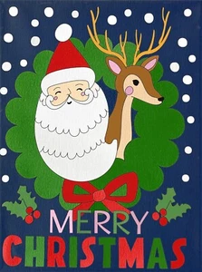 Pre-printed Christmas Kids Full Canvas Painting Kit from Creatology - Picture 1 of 15