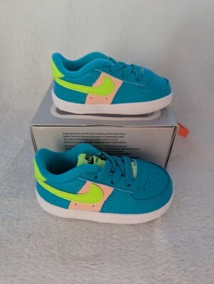 Zapatillas Nike Force 1 Cuna (CB) Oracle Aqua/Ghost Verde Talla 4c Infantil Unisex Foto 1 de 4