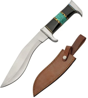 Cuchillo fijo Kukri 8" acabado satinado hoja de acero inoxidable mango de resina 203530 Foto 1 de 4