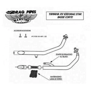Tubo de Escape Completo (Full Exha MARVING - Yamaha XVS 650 Drag Star - Cod.y / - Imagen 1 de 1