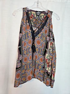 Angie Tank Top Paisley Woman's Size Medium - Picture 1 of 3