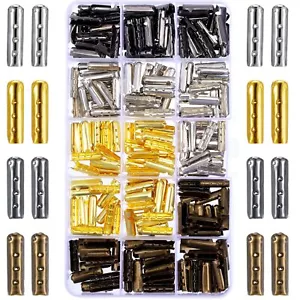 200 Pcs 3 Holes Metal Shoelace Repair Aglets DIY Shoe Lace Tip Head Replacement - Picture 1 of 6