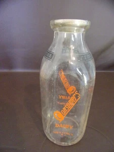 One Quart Consumer's Dairy Milk Vintage Bottle With Cap - Picture 1 of 6