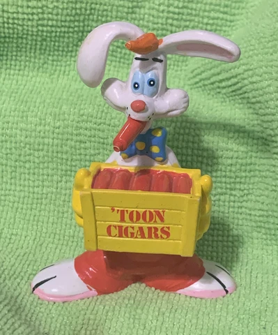 Vintage Who Framed Roger Rabbit PVC Figure 1987 Disney Amblin Toon Cigars 3.25" Cover