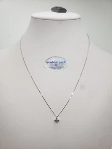 ARMONIE GIOIELLI COLLANA PUNTO LUCE IN ORO 18KT CON DIAMANTE DA 0.18 CT (0439) - Foto 1 di 11