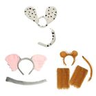 Kids Costume Spotty Dog Ears Headband Tail Gloves 2/3pcs Set