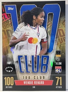 100 Club Wendie Renard Match Attax 2023/2024 Extra Lyon 23/24 Hundred # 340 - Imagen 1 de 6