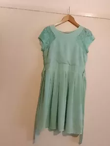 WAL G House of Fraser Dress Size 10 Mint Green lace pleated RRP £38 BNWT - Picture 1 of 13