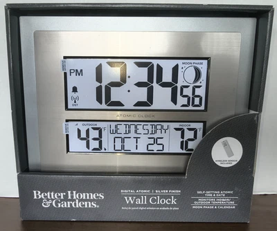 Better Home And Gardens Atomic Digital Wall Clock NIB - Image 1 of 2
