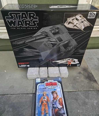 SW Black Series Snowspeeder 6" Dak Ralter 40th Anniv. Sealed + Luke Figure NEW - Image 1 of 2