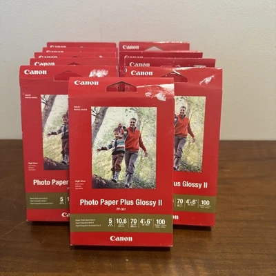Canon Photo Paper Plus Glossy II PP-301 4x6 Inkjet Photo Paper 100 sheets. Each - Image 1 of 3
