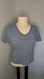 Baby-T-Shirt Damen 90er UnionBay gestreift blau Größe M - Bild 1 von 7