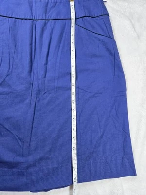 Nueva Falda Anthropolgie Floreat Azul Talla 10 Con Volantes Foto 1 de 4