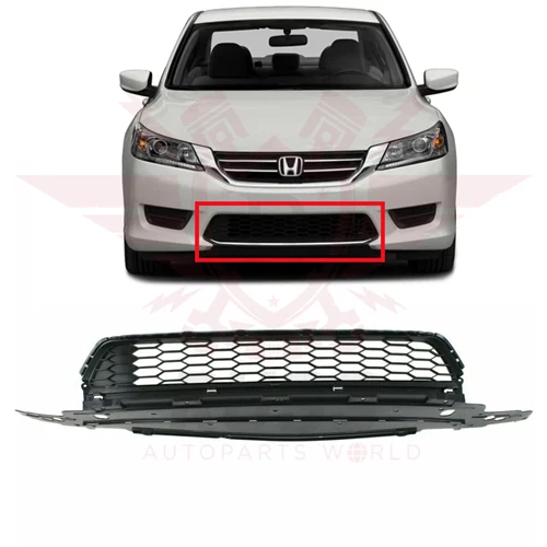 Front Bumper Lower Grille Gray Fits 2013 2014 2015 Honda Accord HO1036114 - Image 1 of 1