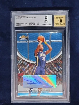 2005-06 Topps Finest Danny Granger #129 novato autografiado 183/349 Foto 1 de 2