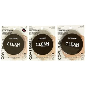 3 COVERGIRL Clean Invisible 0.38 oz. Pressed Powders, Creamy Natural, Buff Beige - Picture 1 of 5