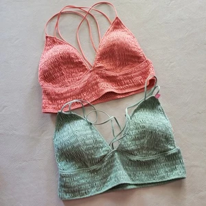 Lotto Bralette ROSA Victoria’s Secret Taglia XL Rosa Fumè Verde Spaghetti Strap - Foto 1 di 6