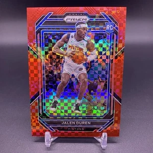 #/75! 🚨2022-23 Panini Prizm Jalen Duren RC Red Power Detroit Pistons Rookie 239 - Picture 1 of 2