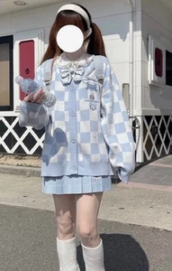 Cute Cinnamoroll Melody Kuromi Pom Pom Purin Loose Cardigan Tops Sweater - Picture 1 of 6