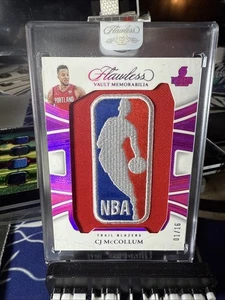 CJ McCollum 2024-25 PANINI FLAWLESS NBA LOGOMAN PATCH VAULT MEMORABILIA 01/16 - Picture 1 of 2