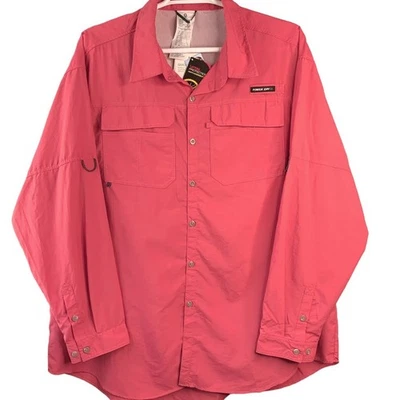 Little Donkey Andy Long Sleeve Vented Fishing Shirt Lightweight 4XL Coral New - Image 1 of 4