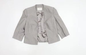 Jacques Vert Women's Grey 3/4 Sleeve Blazer Size 10 - Picture 1 of 12