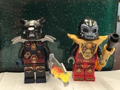 LEGO Tormak Black Outfit tiger And  Gorilla minifigures Legends of Chima 70222 - Image 1 of 4