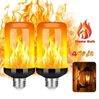 LED Flammen Glühbirne E27 Fackel Feuer Lamp Flackerlicht Flackernde Effekt Licht - Bild 1 von 4