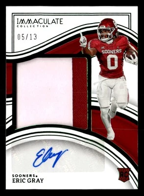 2023 Immaculate Collegiate #32 Eric Gray RPA Rookie Patch Auto /13 - Image 1 of 2
