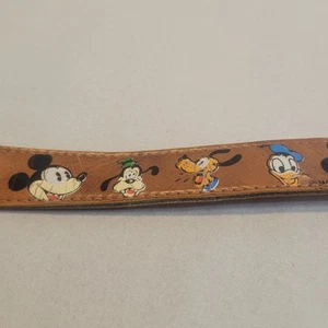 Mickey Mouse, Pluto, Donald, Goofy Leather (?) Belt Vintage 24" - Picture 1 of 19