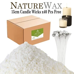 Sojawachs zur Kerzenherstellung Kerzenwachsfrei Dochte 100% Sojawachs Natur Weihnachten - Bild 1 von 9