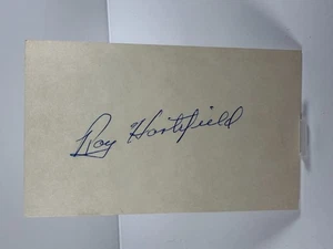 SIGNED - Roy Hartsfield - Index Card - COA - AUTOGRAPH - Picture 1 of 2