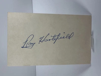 SIGNED - Roy Hartsfield - Index Card - COA - AUTOGRAPH - Image 1 of 2
