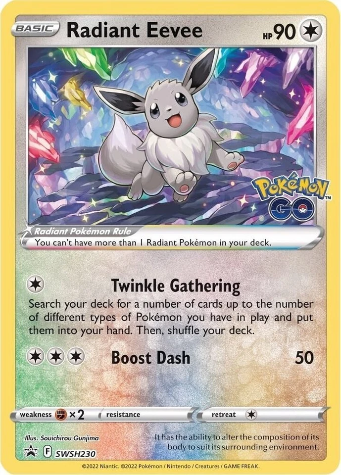 Radiant Eevee SWSH230 SWSH: Sword & Shield Promo Cards Holo - Image 1 of 1