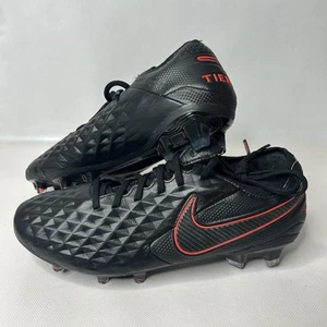 Nike Tiempo Legend 8 Elite FG Soccer Cleats ACC Black Red AT5293-060 Mens Sz 5.5 - Picture 1 of 9