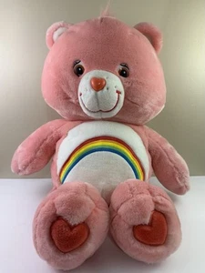 Peluche Care Bears Cheer Bear Rainbow Jumbo XL 26” giocattolo vintage 2002 - Foto 1 di 6