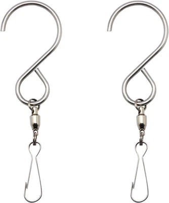 2-Pack Smooth Spinning Swivel Clips Hanging Hooks for Wind Chime Mobile Spinner - Image 1 of 4