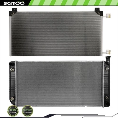 Car Radiator and A/C Condenser Kit Fits 1996 1997-2000 Chevrolet GMC C2500 5.0L - Image 1 of 4