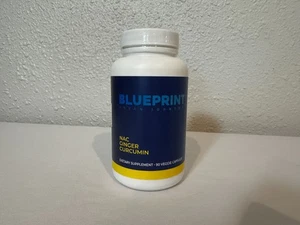 New, Blueprint by Bryan Johnson NAC + Ginger + Curcumin 90 Veggie Capsules - Picture 1 of 6