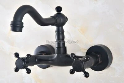 Oil Rubbed Bronze Bathroom Kitchen basin Sink mixer tap faucet Wall mount ynf812 - Image 1 of 4