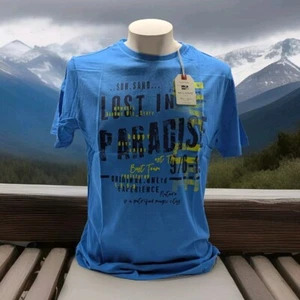 Camiseta Milano Italy cuello redondo talla XL 54 azul con estampado estampado - Imagen 1 de 3