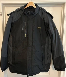 Outdoor Sport Hooded Waterproof Windproof Jacket men`s size 2XL Black - Picture 1 of 10