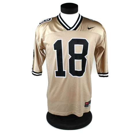 Vtg Nike Kyle Orton Purdue Boilermakers #18 Football Black Gold Jersey Mens Sz S Cover