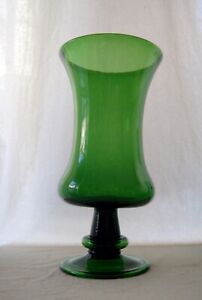 Vetro di Empoli Etrusca, glas vase XL grün, green glass, 1950 handmade in italy